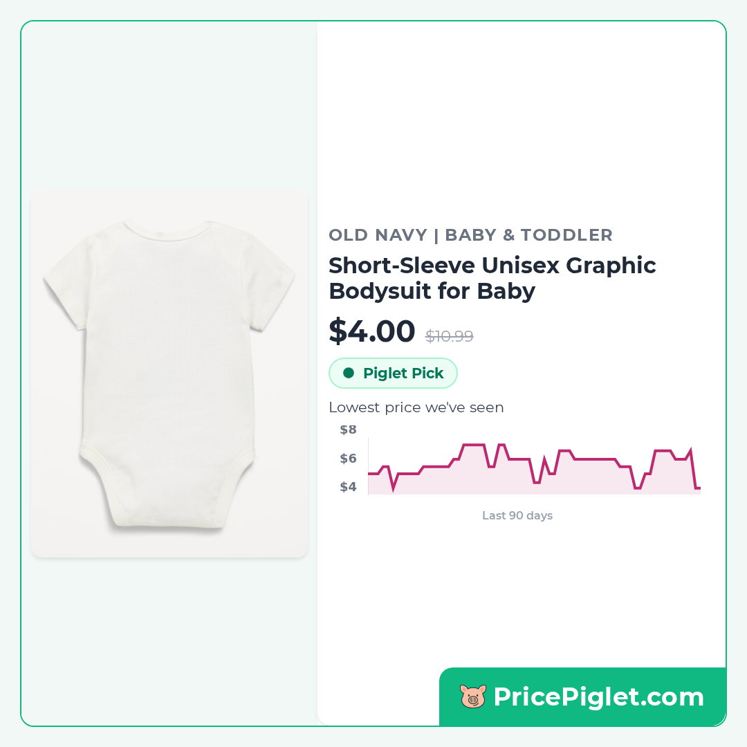 Short-Sleeve Unisex Graphic Bodysuit for Baby