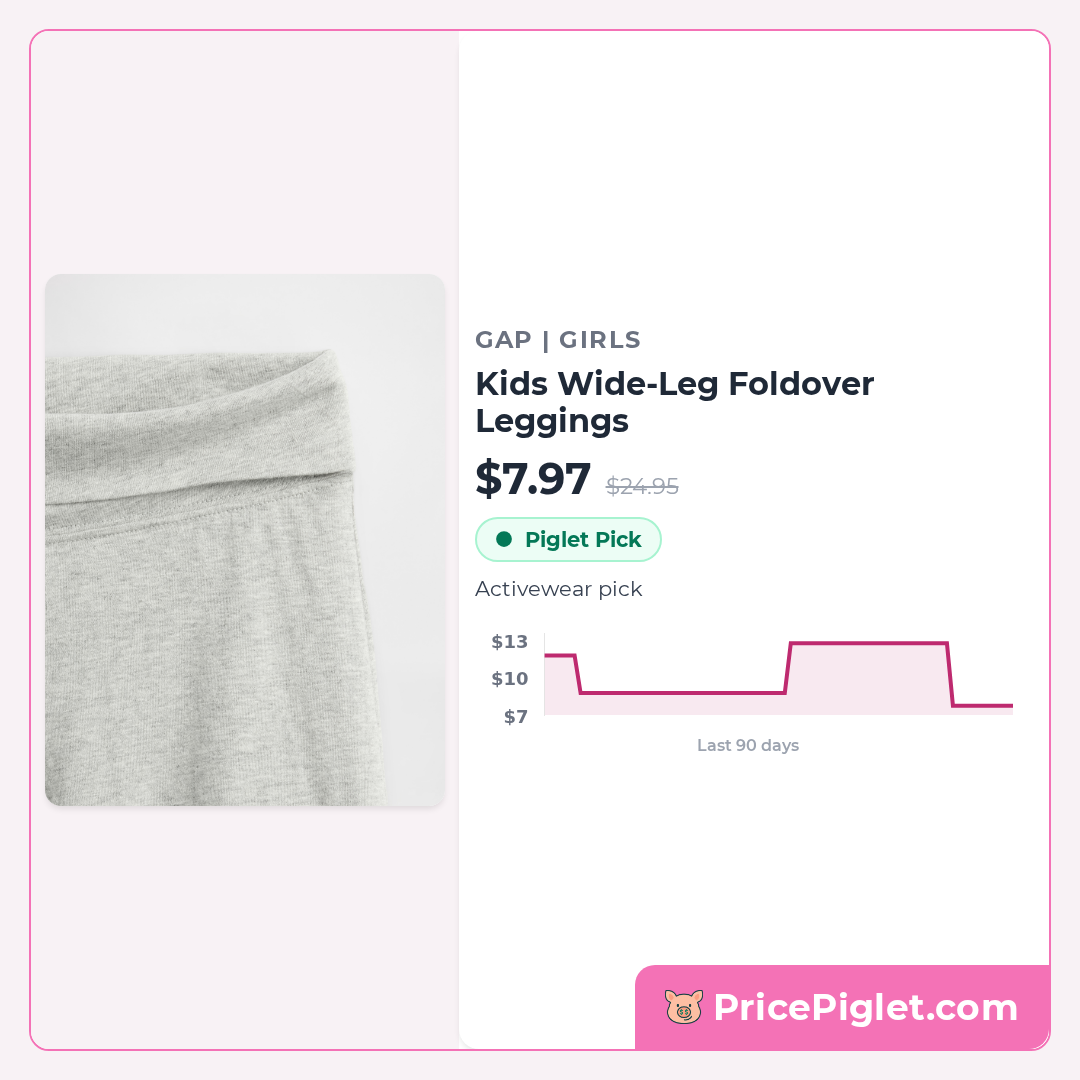 Kids Wide-Leg Foldover Leggings
