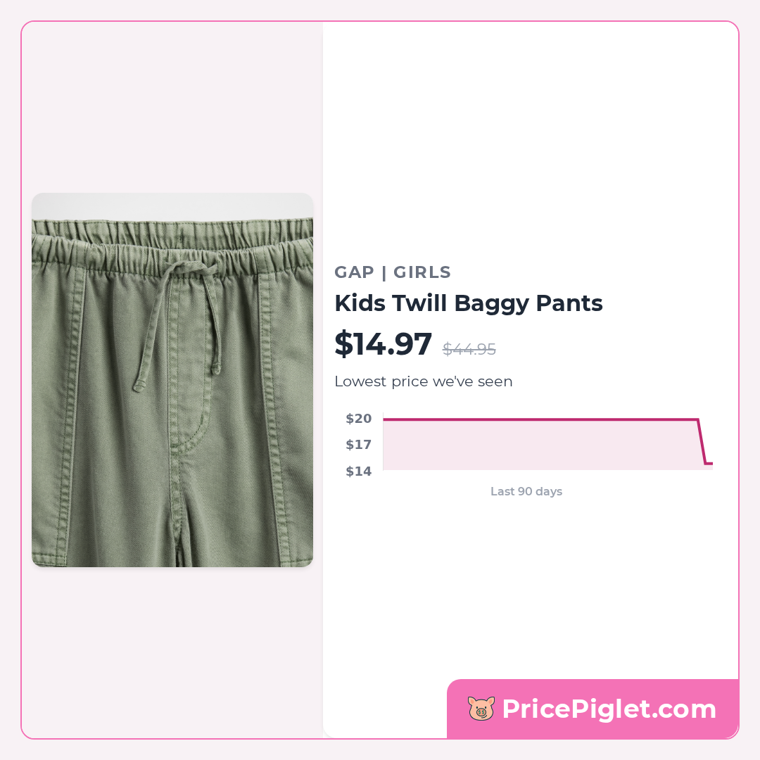 Kids Twill Baggy Pants