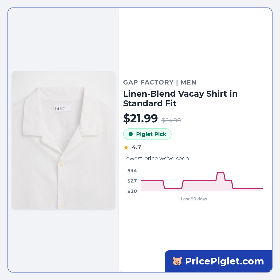 Linen-Blend Vacay Shirt in Standard Fit