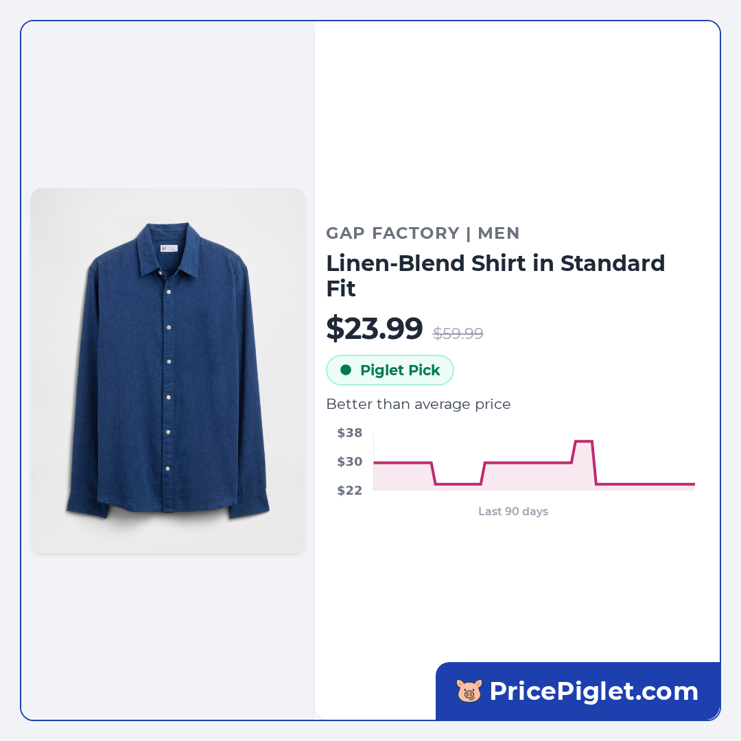 Linen-Blend Shirt in Standard Fit
