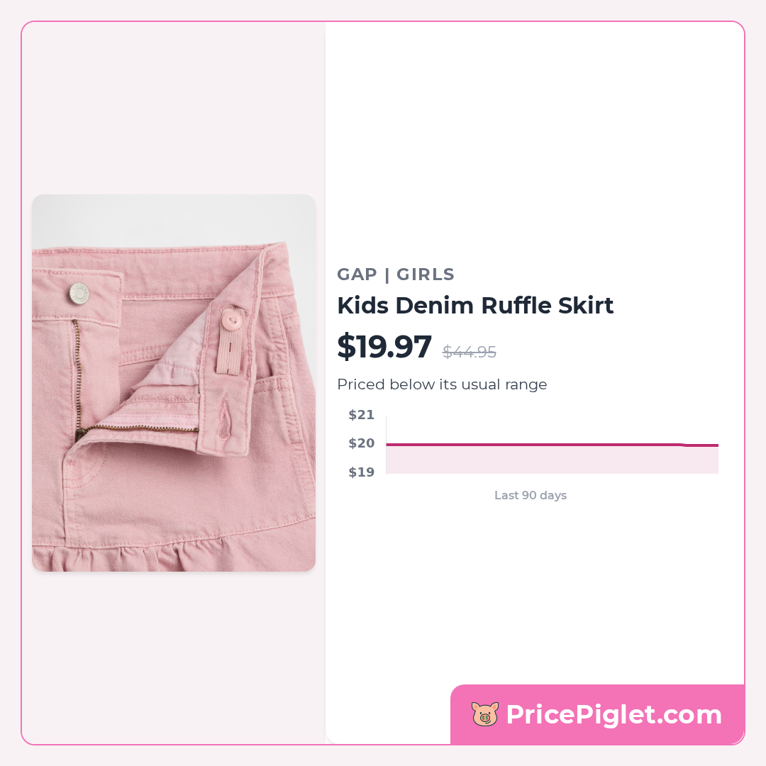 Kids Denim Ruffle Skirt