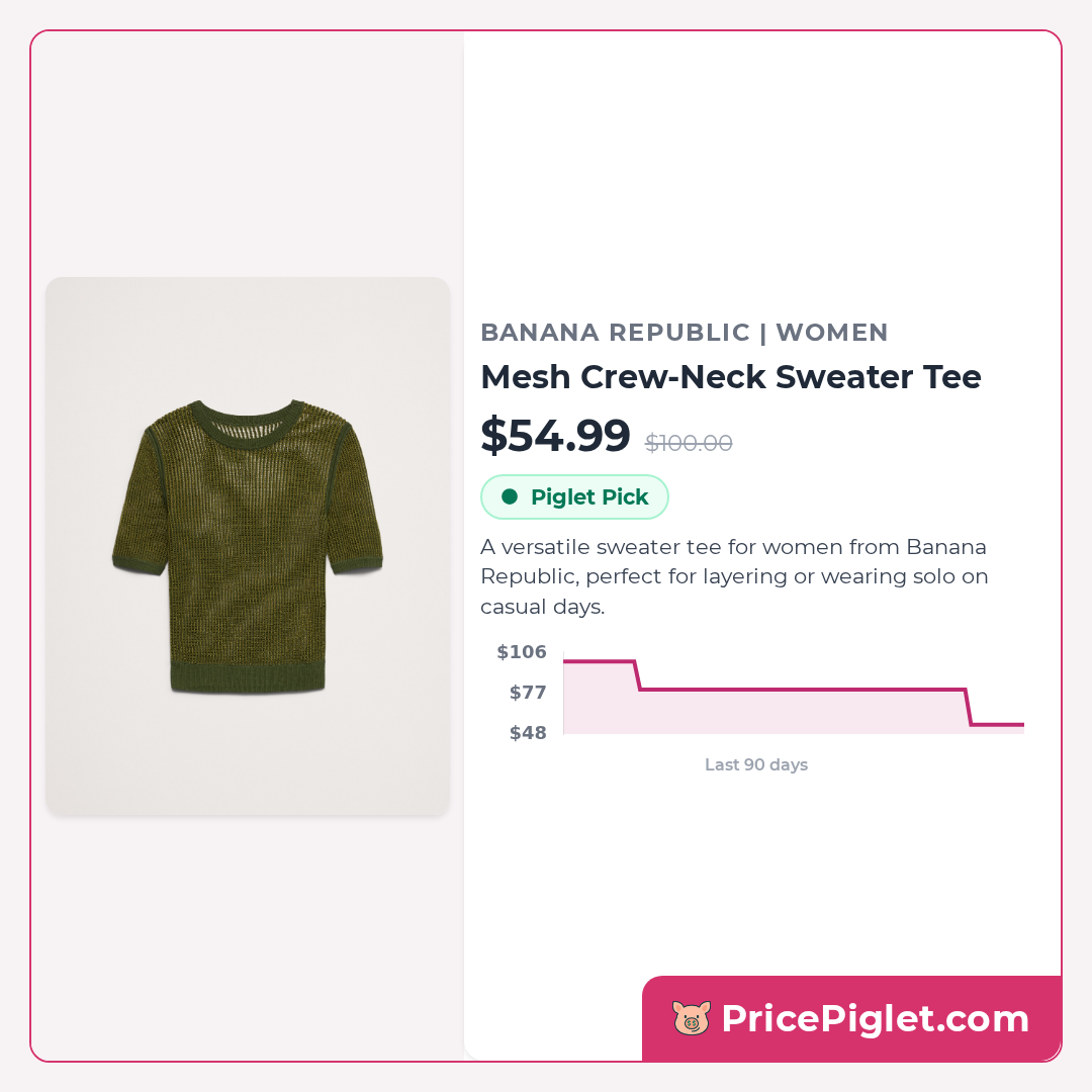 Mesh Crew-Neck Sweater Tee