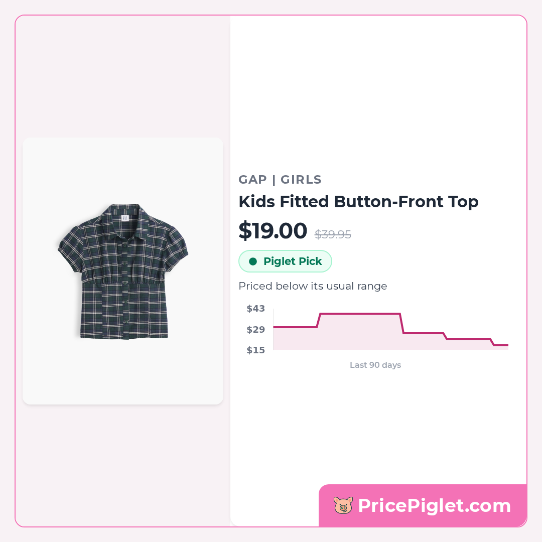 Kids Fitted Button-Front Top