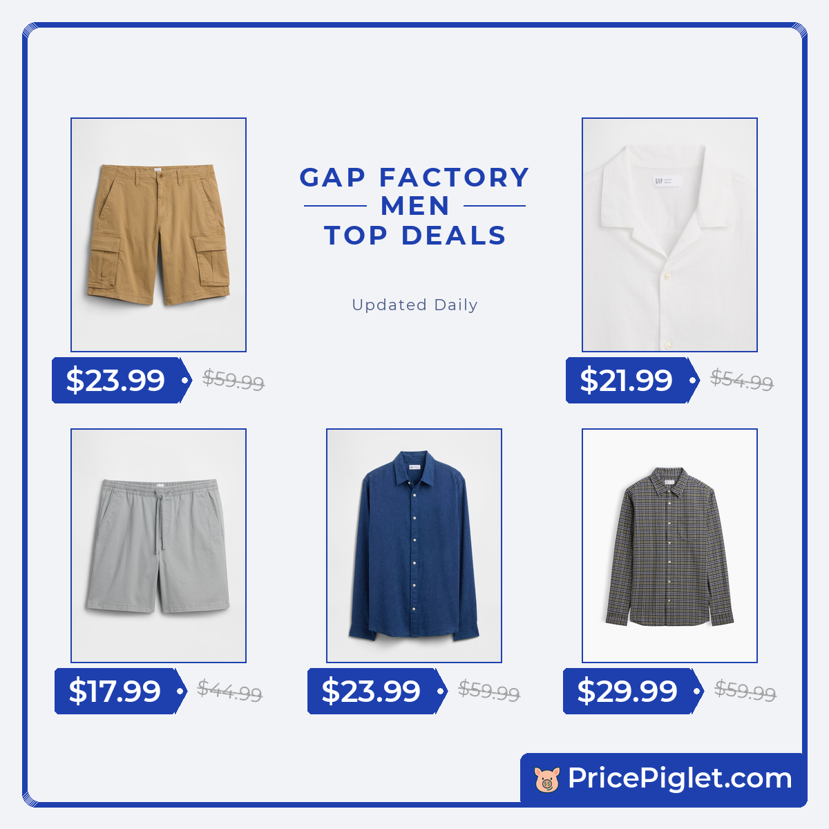A Look at Men's Picks at Gap Factory Today