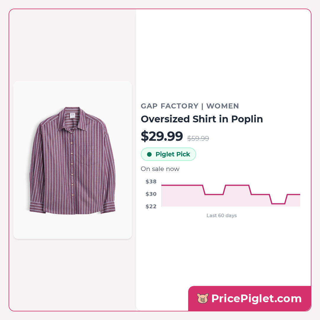 Oversized Shirt in Poplin