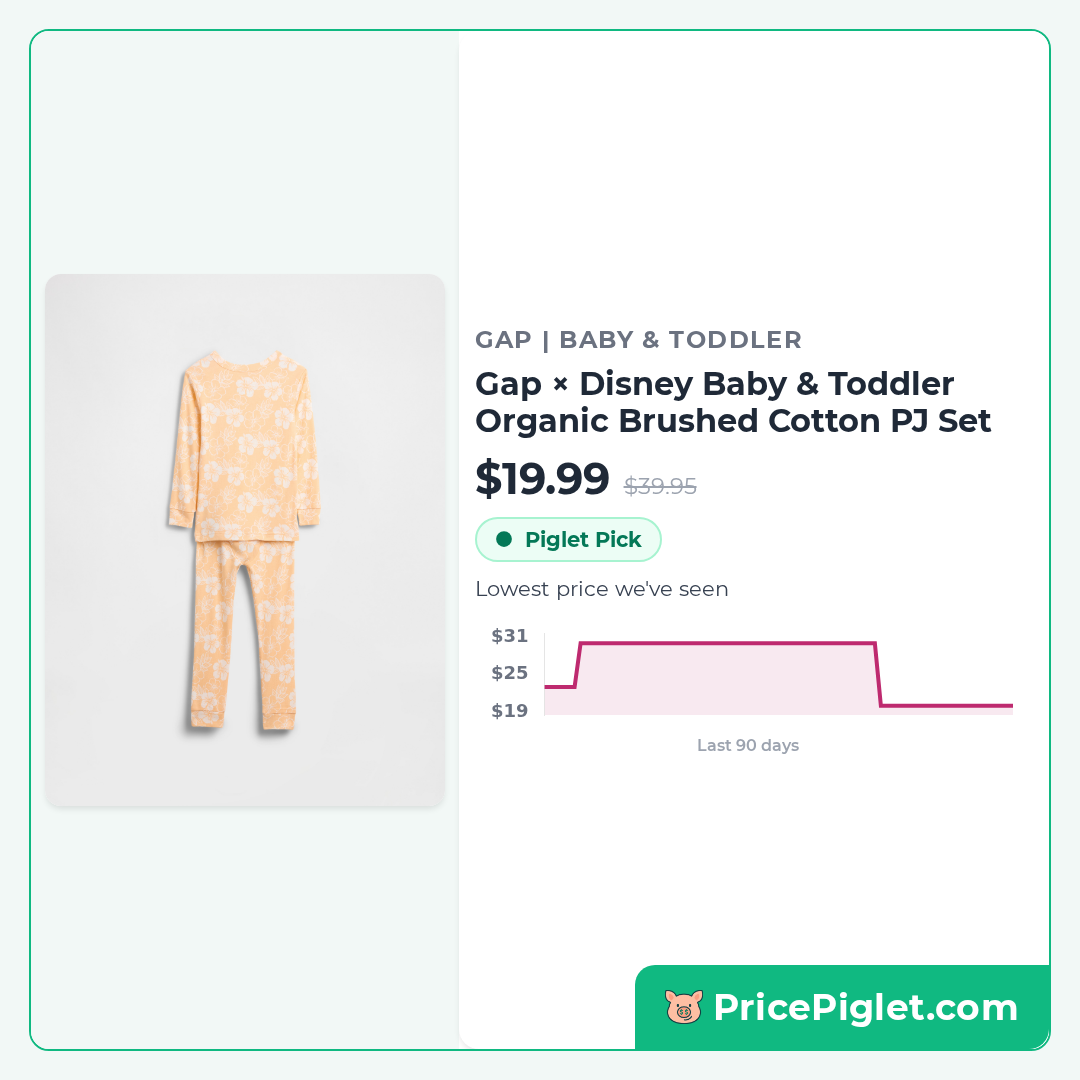 Gap × Disney Baby & Toddler Organic Brushed Cotton PJ Set