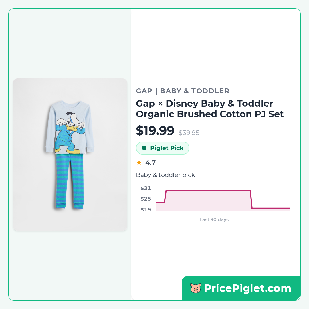 Gap × Disney Baby & Toddler Organic Brushed Cotton PJ Set