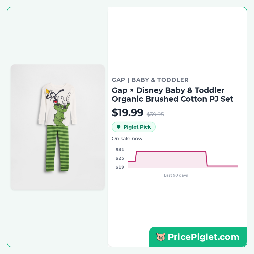 Gap × Disney Baby & Toddler Organic Brushed Cotton PJ Set
