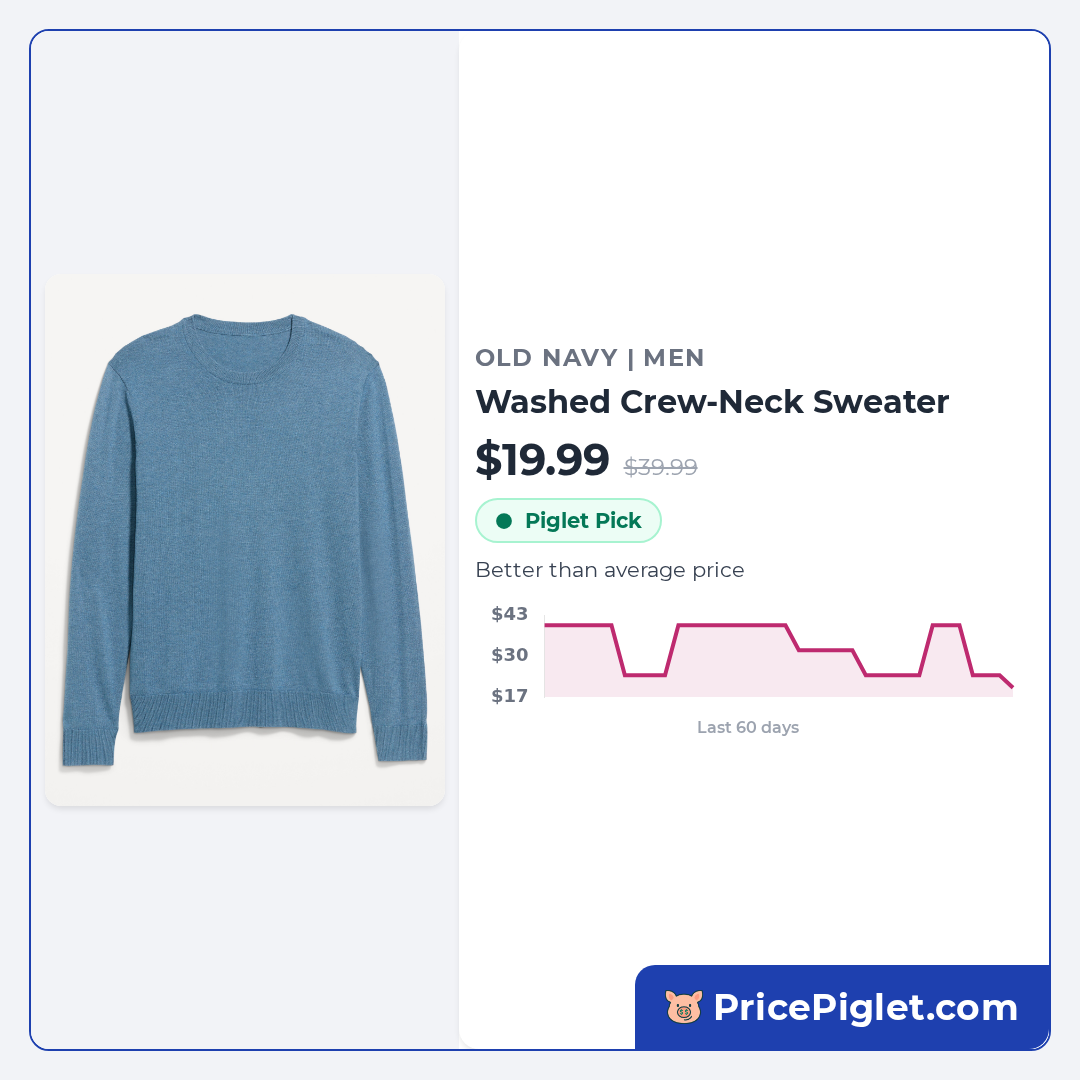 Washed Crew-Neck Sweater