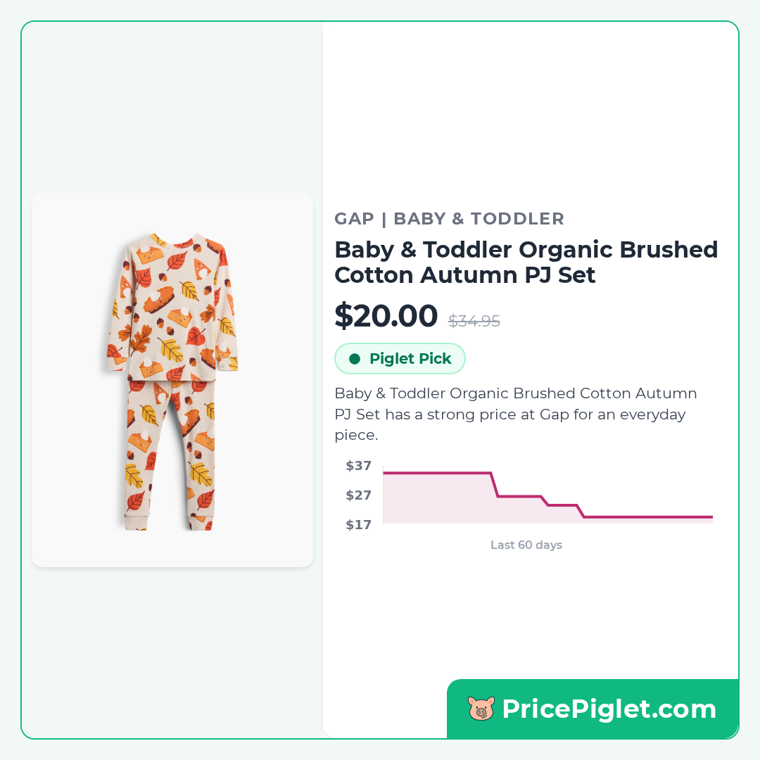 Baby & Toddler Organic Brushed Cotton Autumn PJ Set