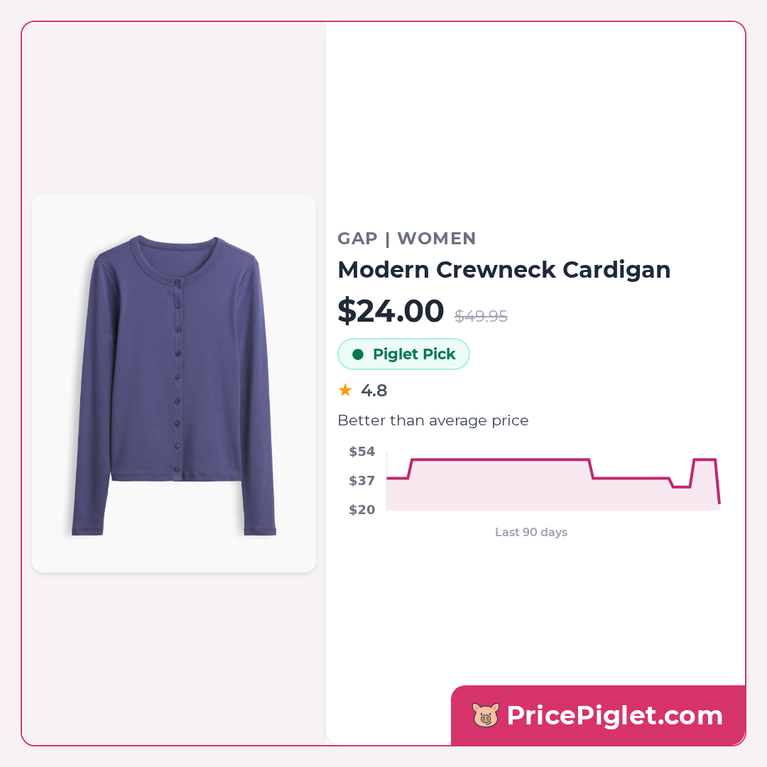 Modern Crewneck Cardigan