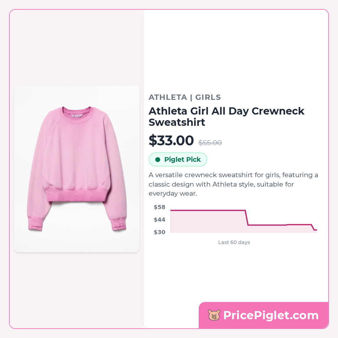 Athleta Girl All Day Crewneck Sweatshirt