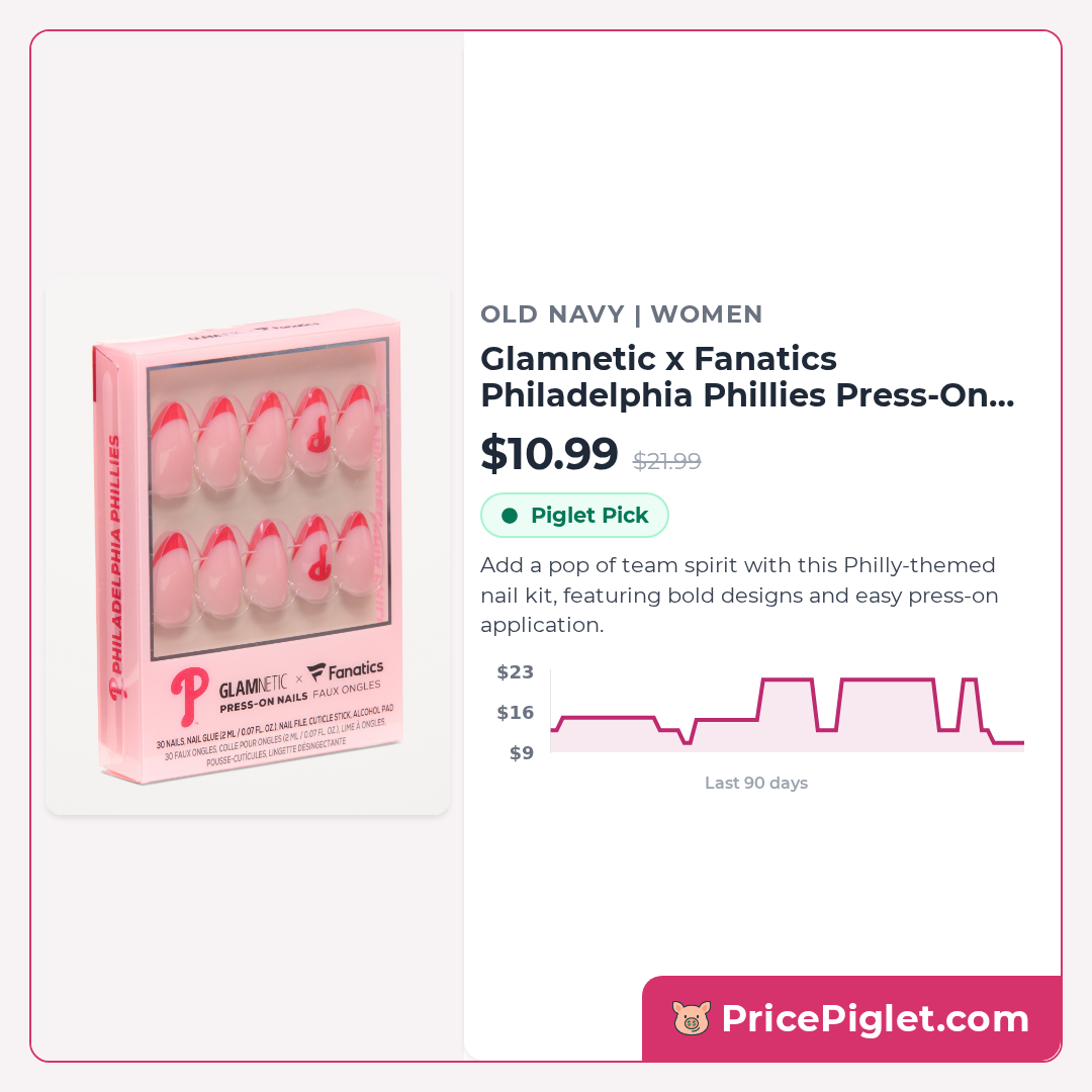 Glamnetic x Fanatics Philadelphia Phillies Press-On Nail Kit
