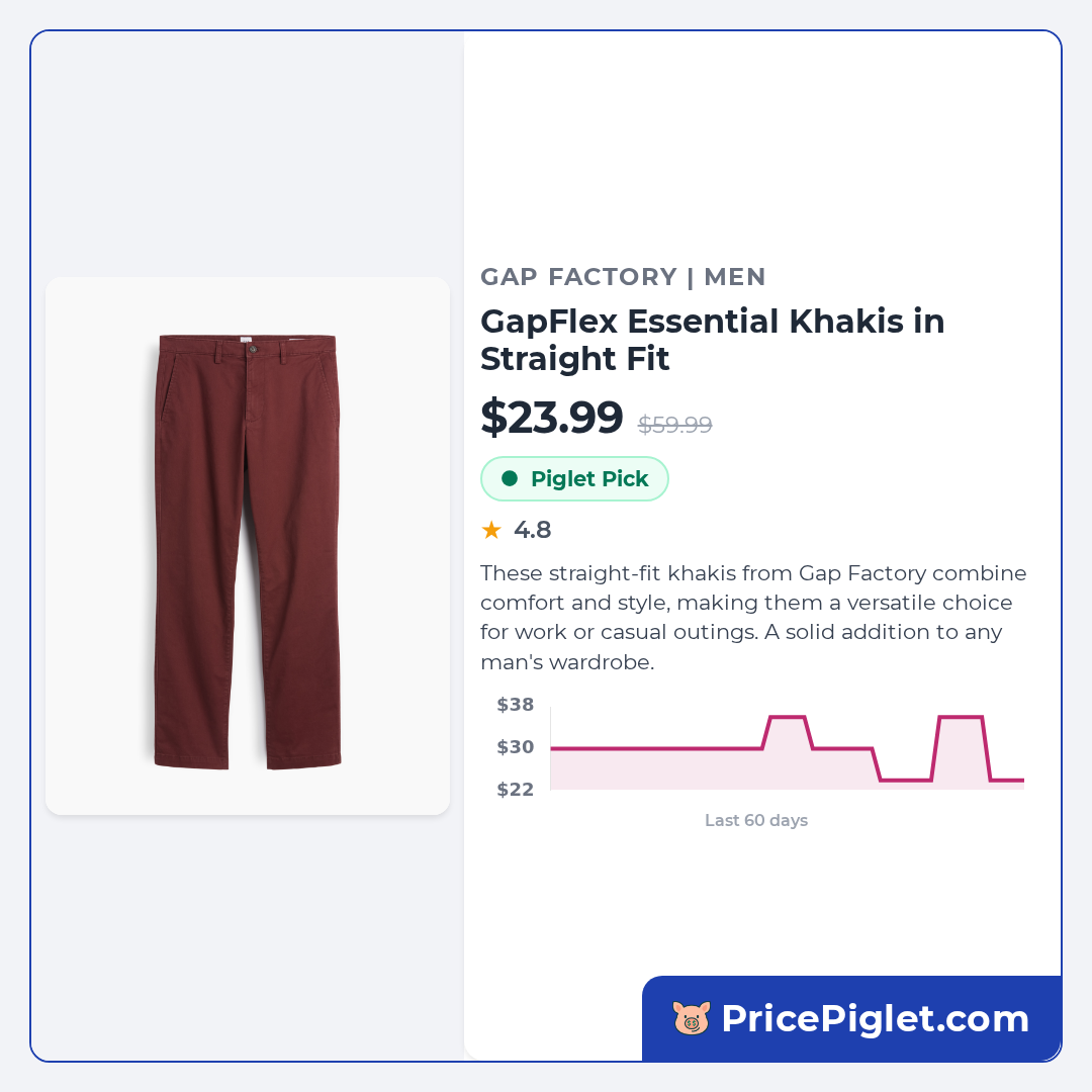 GapFlex Essential Khakis in Straight Fit