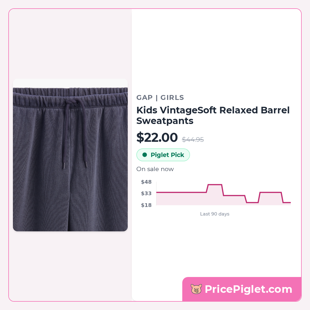 Kids VintageSoft Relaxed Barrel Sweatpants
