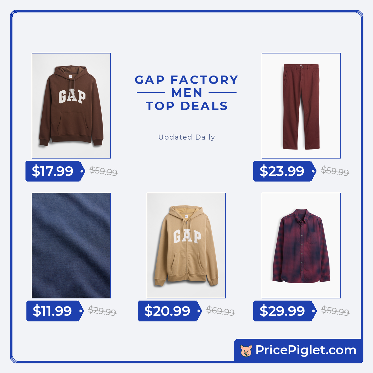A Look at Men's Picks at Gap Factory Today