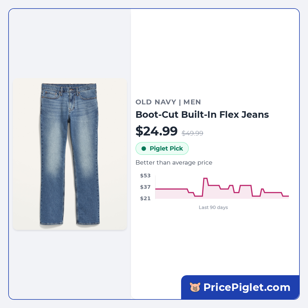 Boot-Cut Built-In Flex Jeans