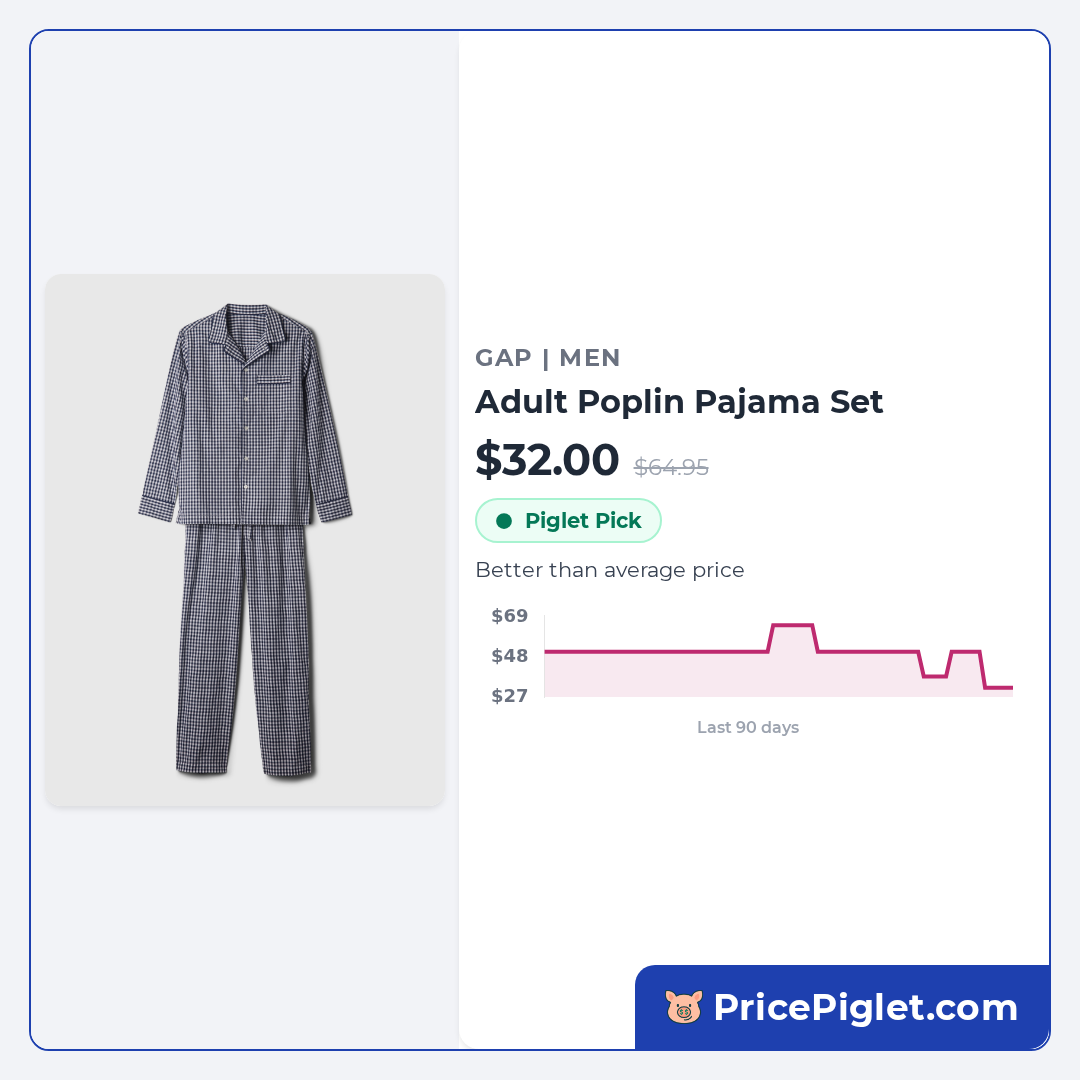 Adult Poplin Pajama Set