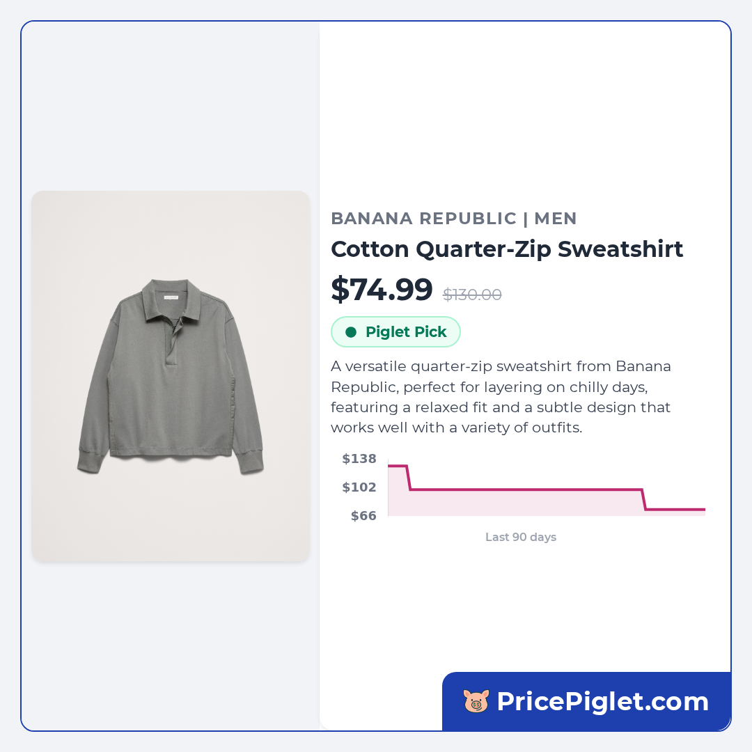 Cotton Quarter-Zip Sweatshirt