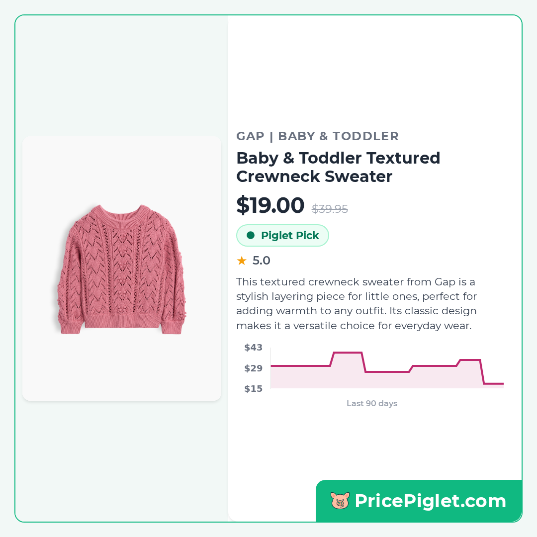 Baby & Toddler Textured Crewneck Sweater