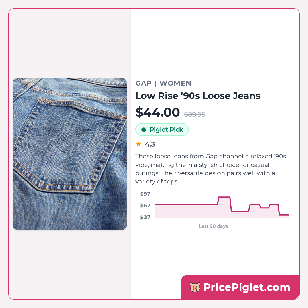 Low Rise '90s Loose Jeans