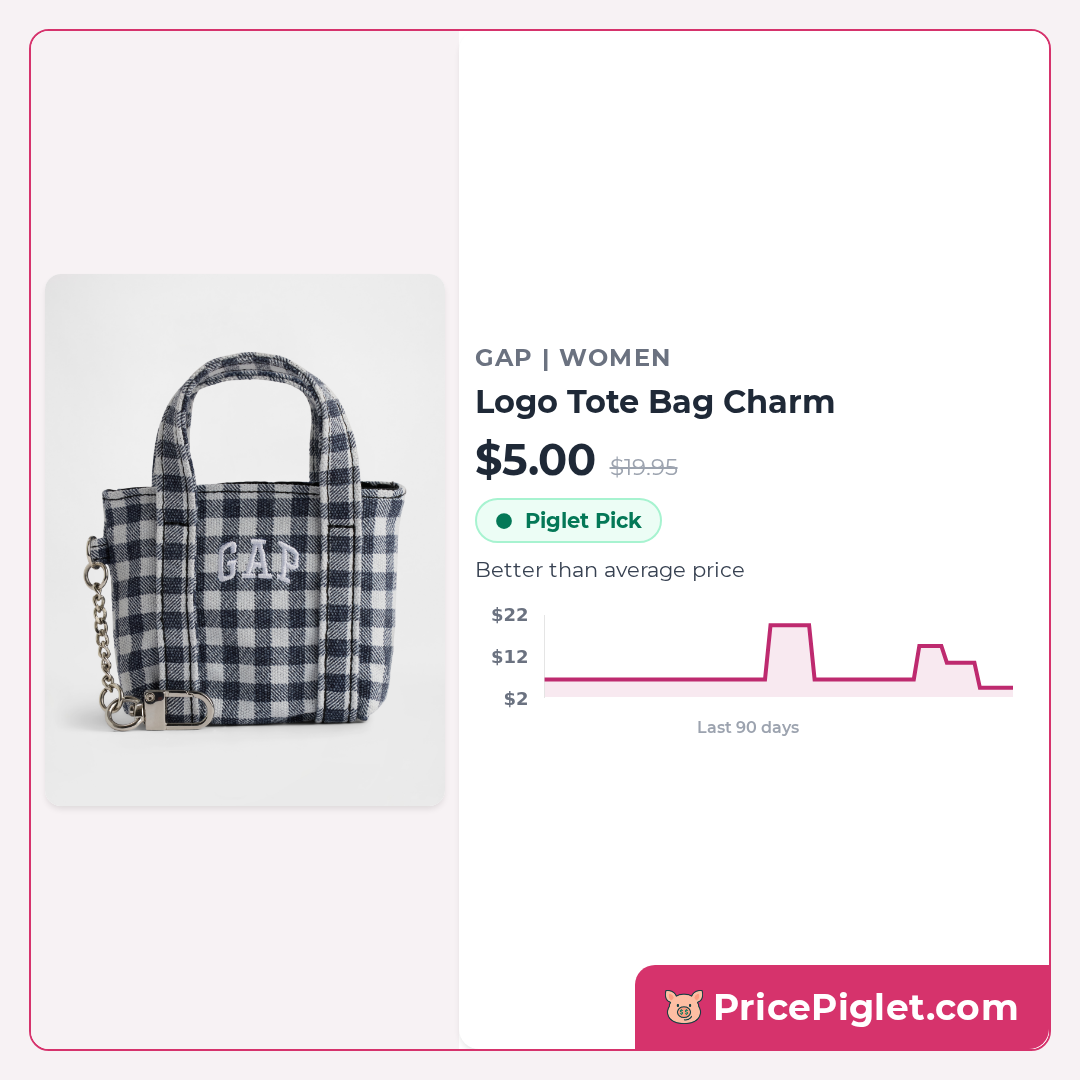 Logo Tote Bag Charm
