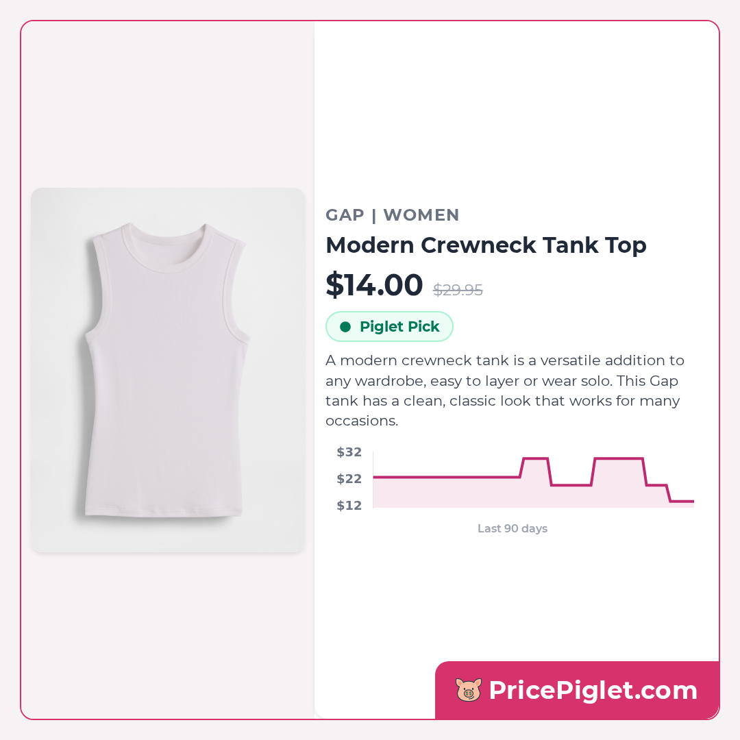 Modern Crewneck Tank Top