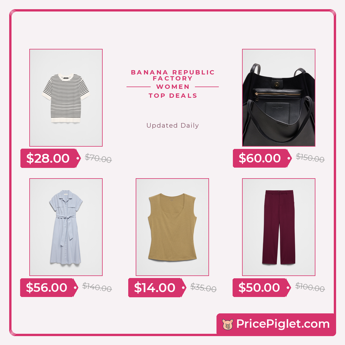 Best Women's Deals at Banana Republic Factory Today