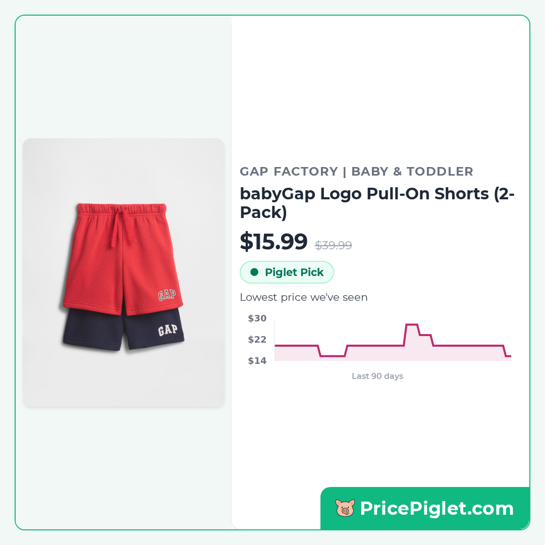 babyGap Logo Pull-On Shorts (2-Pack)