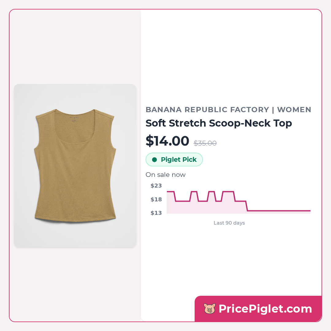 Soft Stretch Scoop-Neck Top