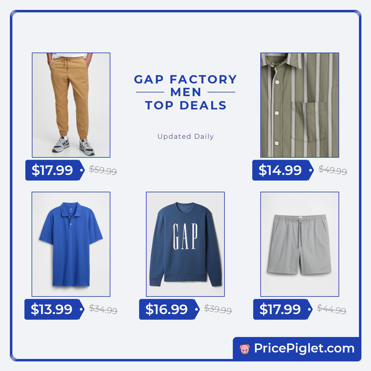 Men's Deals at Gap Factory Today