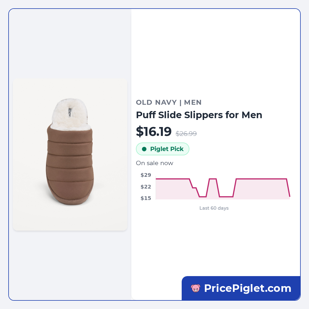 Puff Slide Slippers for Men