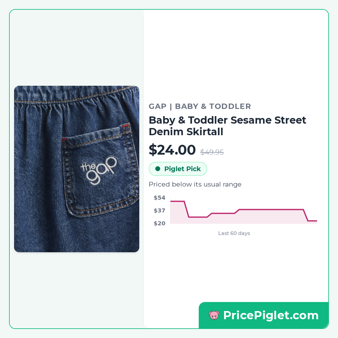 Baby & Toddler Sesame Street Denim Skirtall