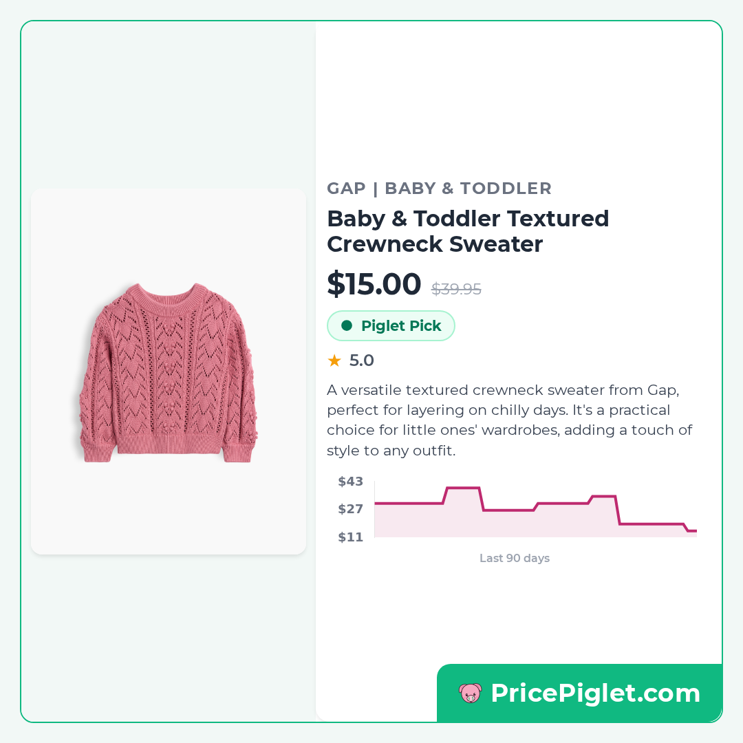 Baby & Toddler Textured Crewneck Sweater