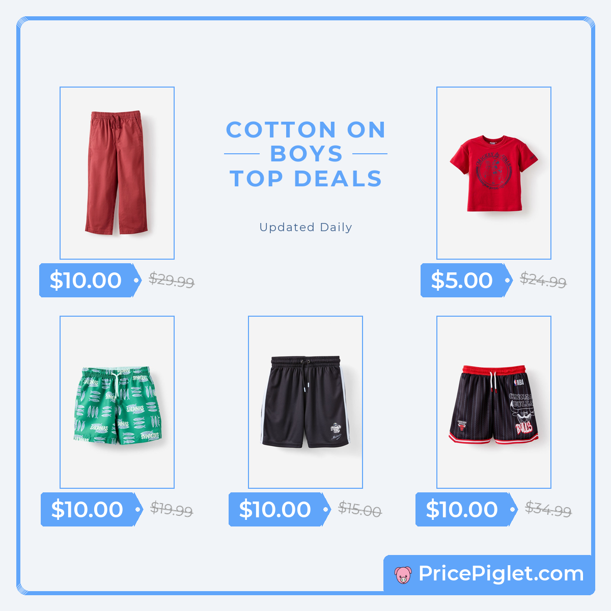 A Few Boys' Picks at Cotton On Today