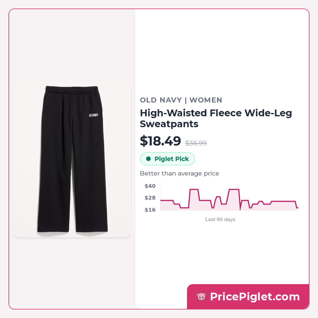 High-Waisted Fleece Wide-Leg Sweatpants