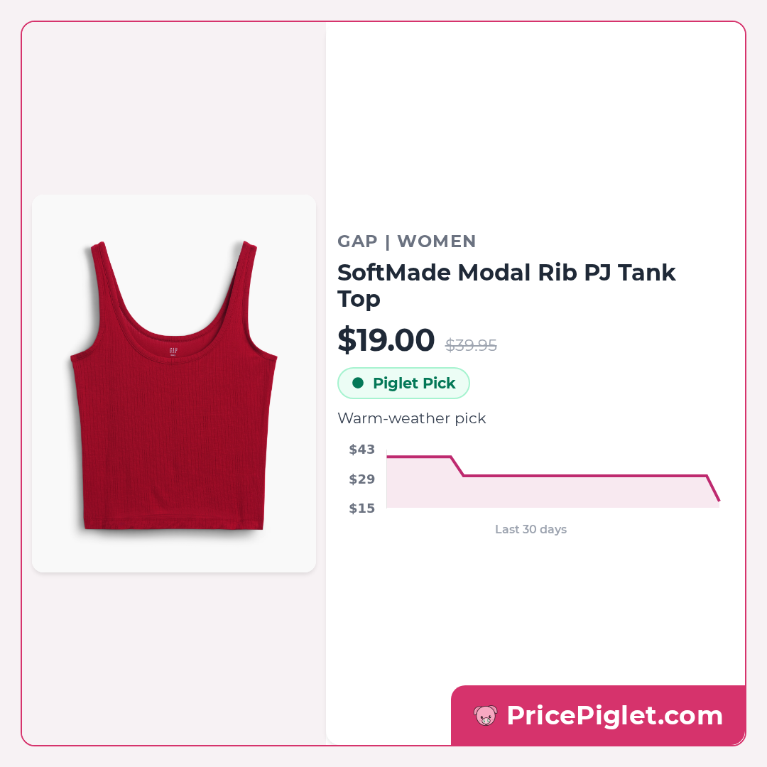 SoftMade Modal Rib PJ Tank Top