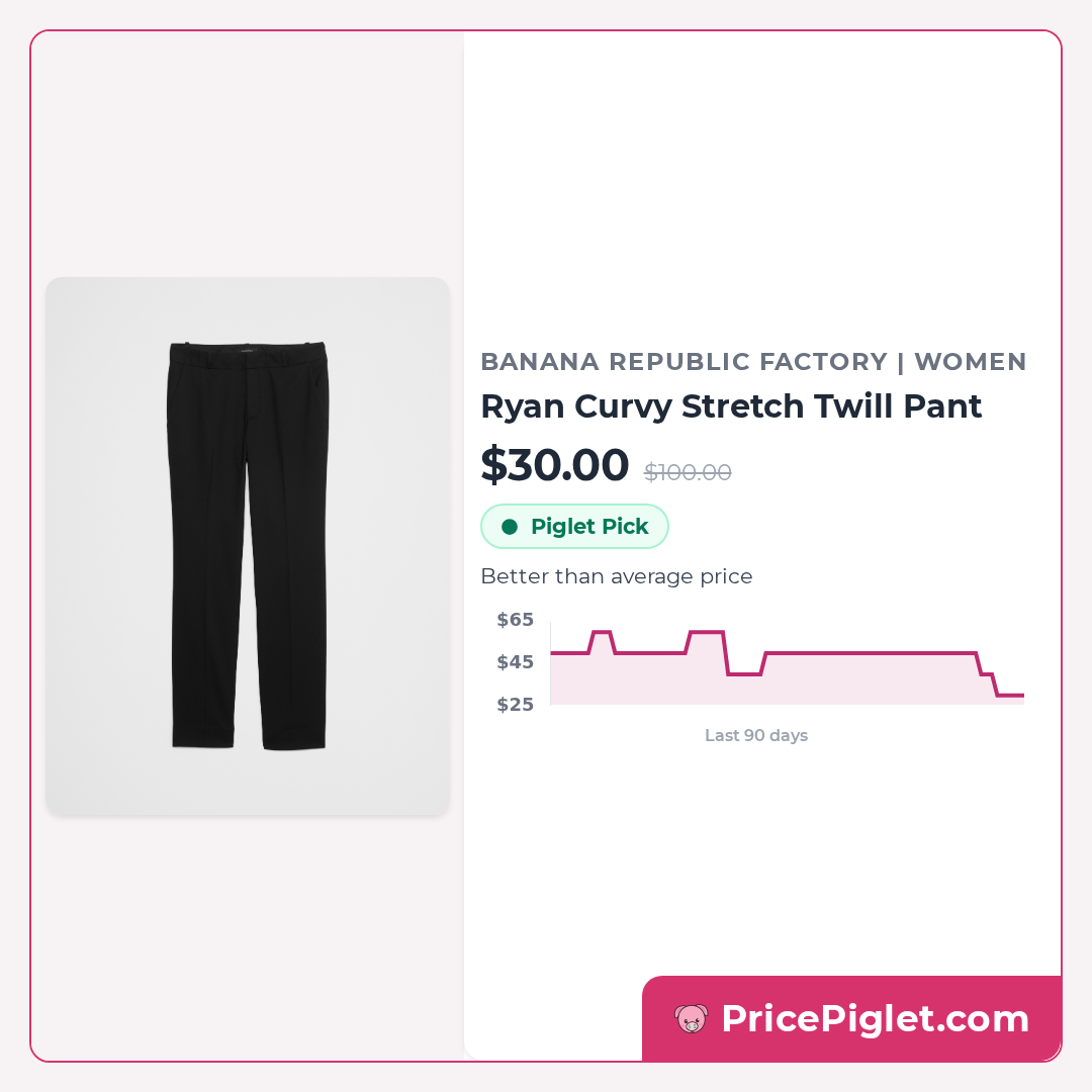 Ryan Curvy Stretch Twill Pant