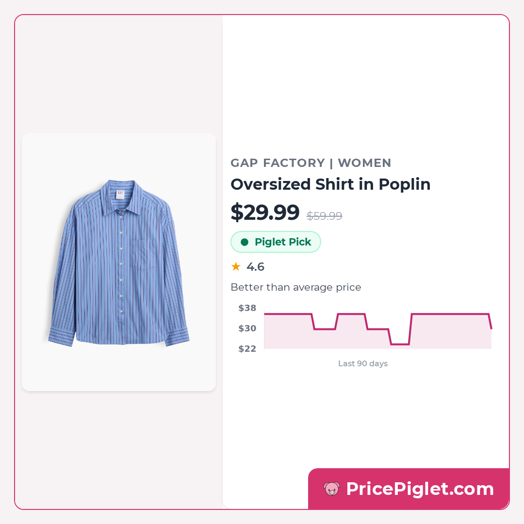 Oversized Shirt in Poplin