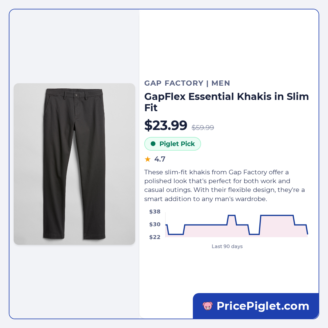 GapFlex Essential Khakis in Slim Fit