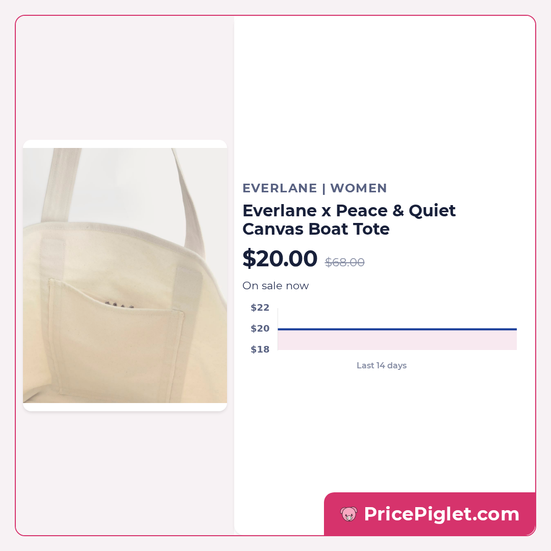 Everlane x Peace & Quiet Canvas Boat Tote