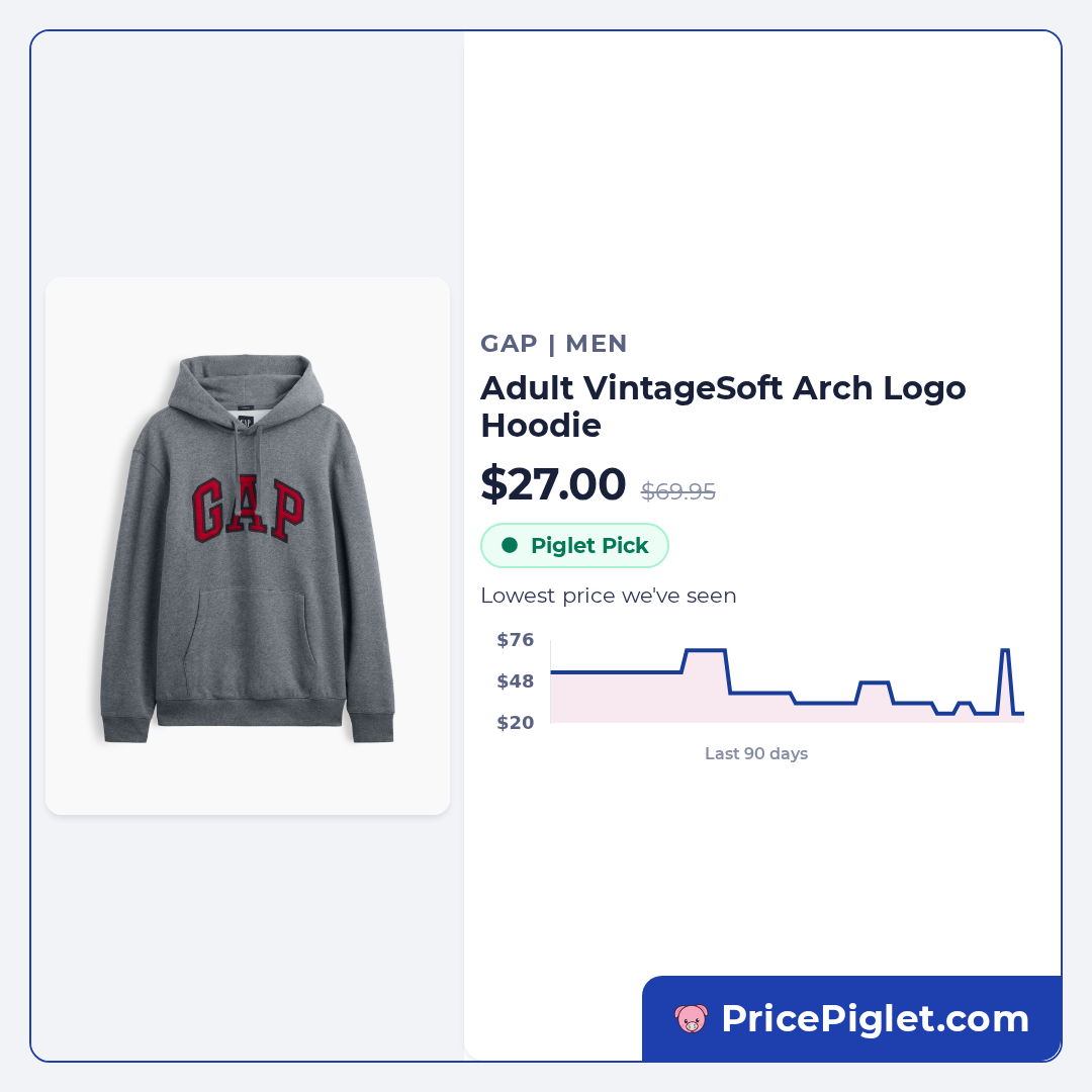 Adult VintageSoft Arch Logo Hoodie