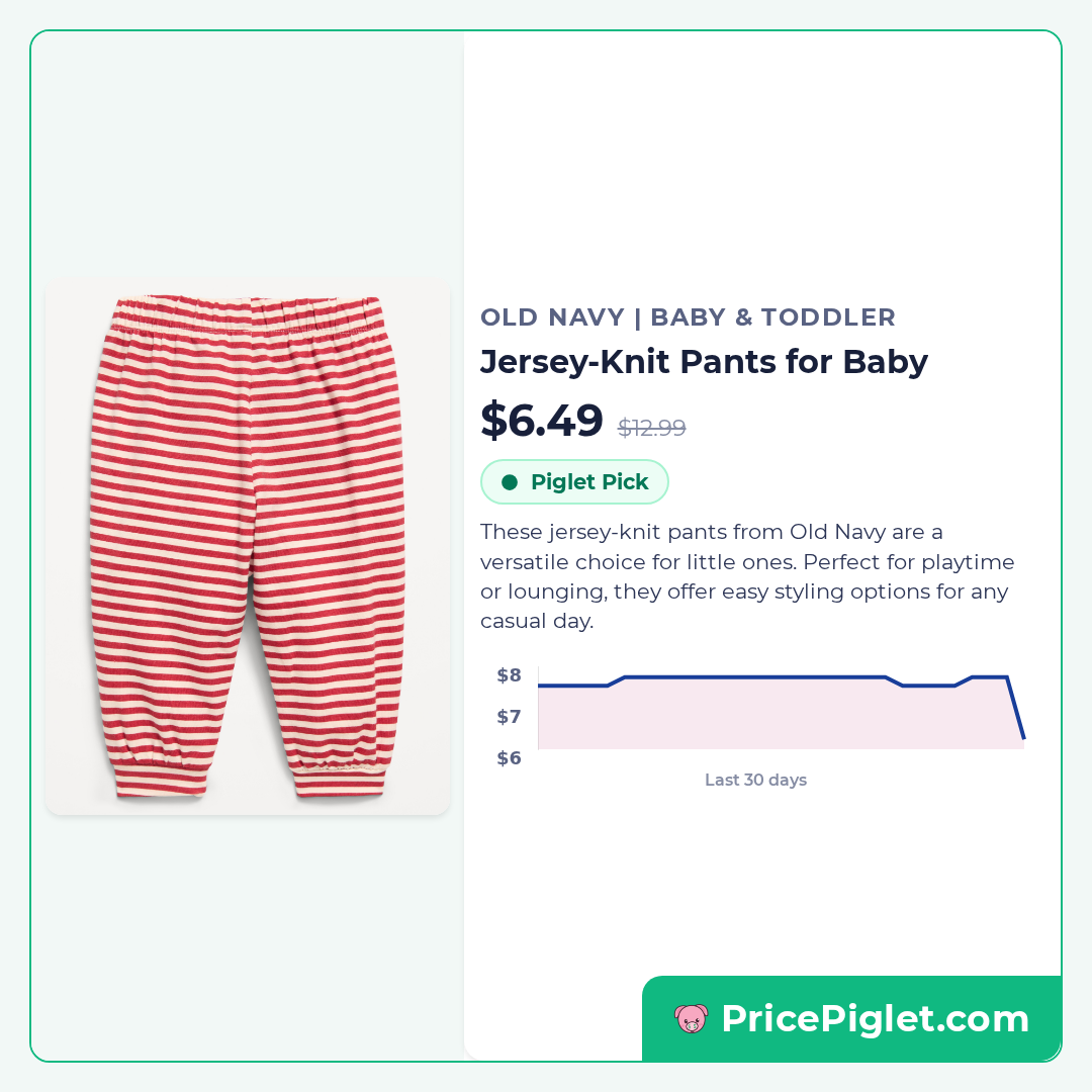 Jersey-Knit Pants for Baby
