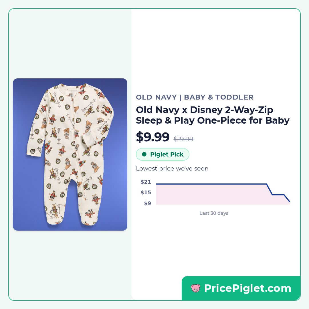 Old Navy x Disney 2-Way-Zip Sleep & Play One-Piece for Baby