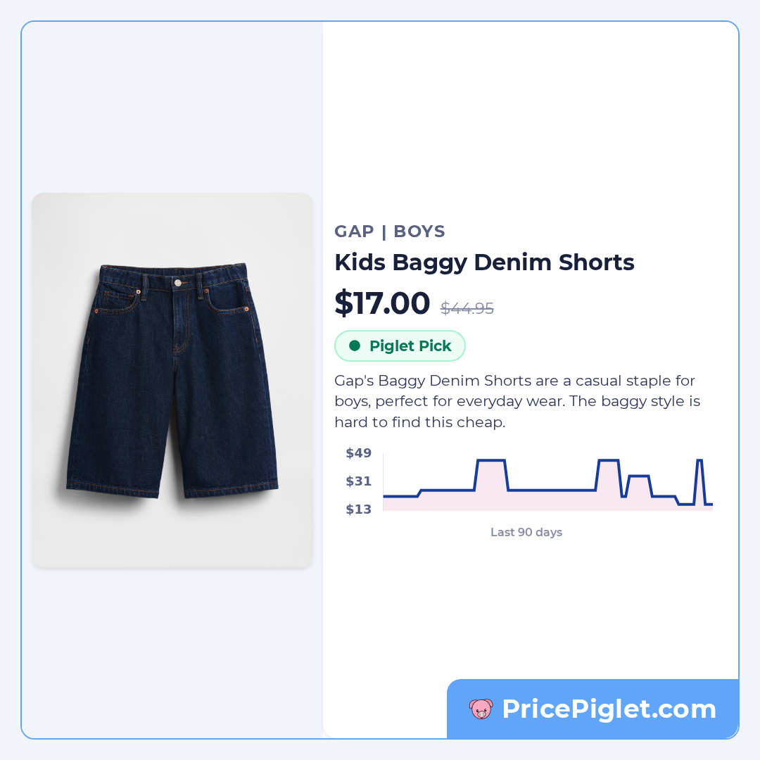 Kids Baggy Denim Shorts