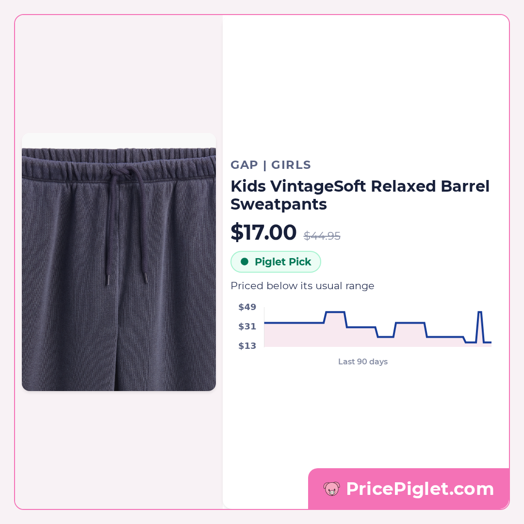 Kids VintageSoft Relaxed Barrel Sweatpants