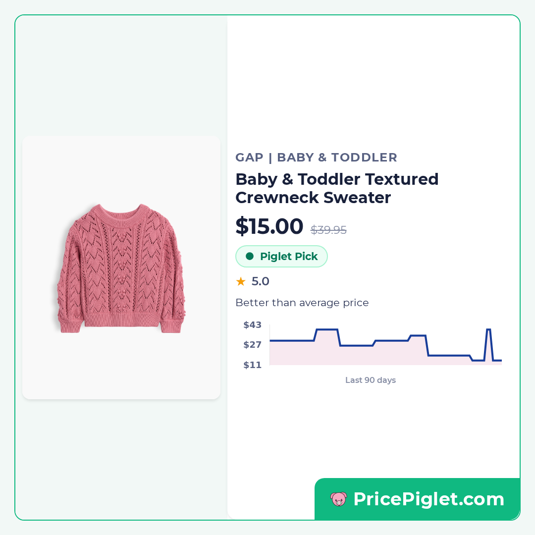 Baby & Toddler Textured Crewneck Sweater