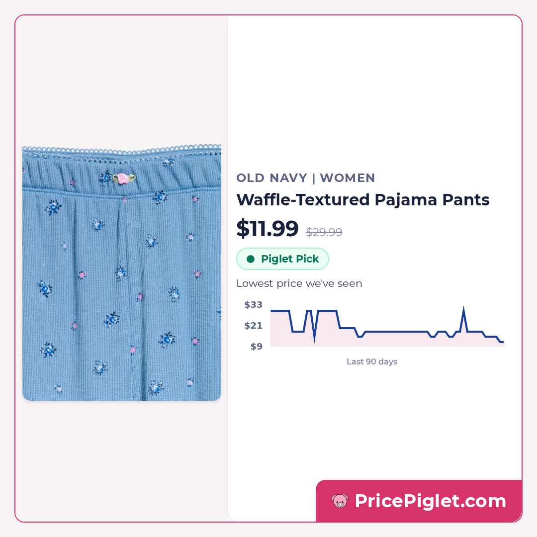 Waffle-Textured Pajama Pants