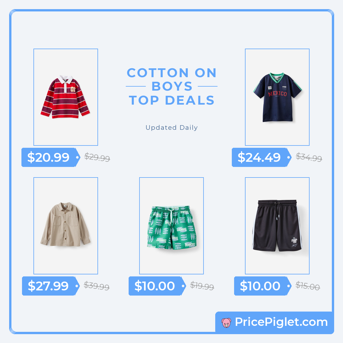 A Few Boys' Picks at Cotton On Today